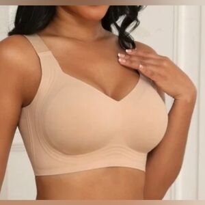 Seamless Cream Full Support Gel Bra